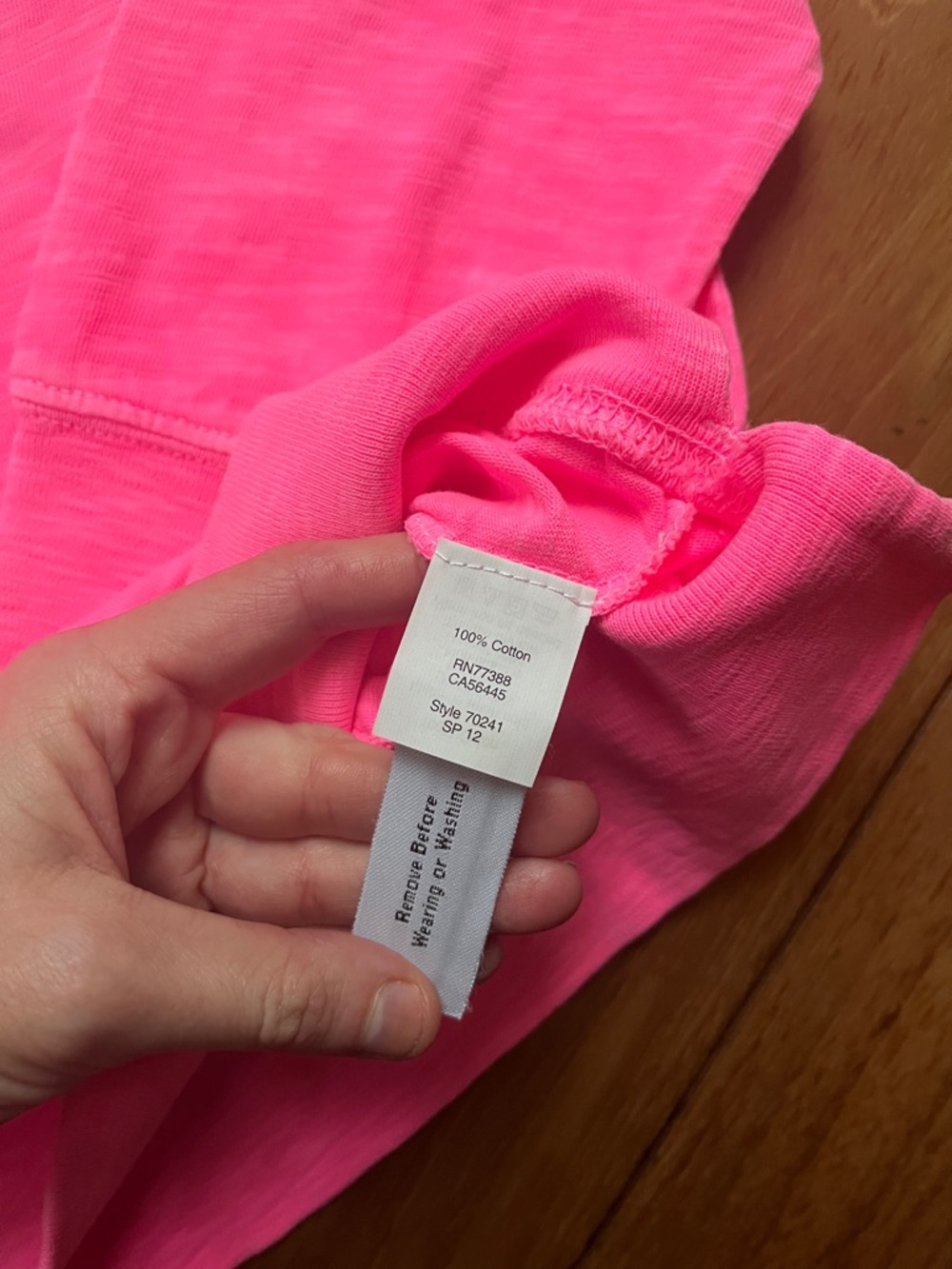 NWT J. Crew Marled Neon 3/4 Sleeve Lightweight Sweatshirt - Picture 3 of 5